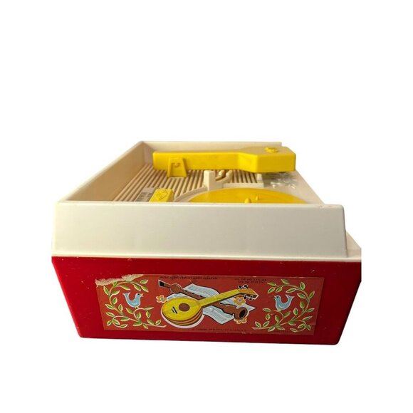 Vintage Fisher Price Music Box Record Player with 3 Plastic Records Works - Picture 10 of 16